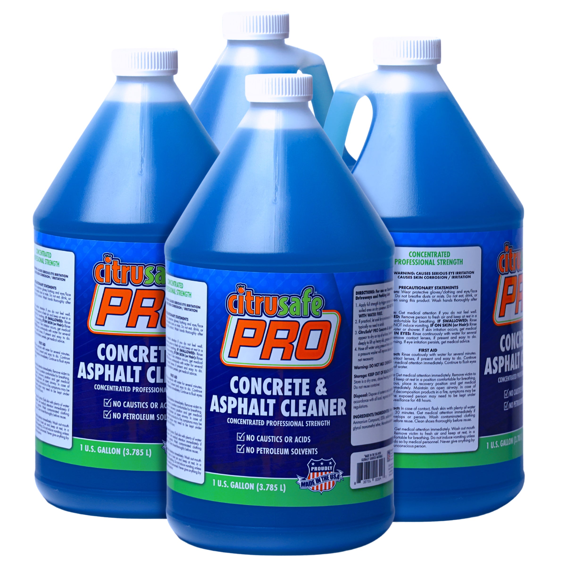 CitruSafe PRO Concrete and Asphalt Cleaner - Gallon (4 Pack)