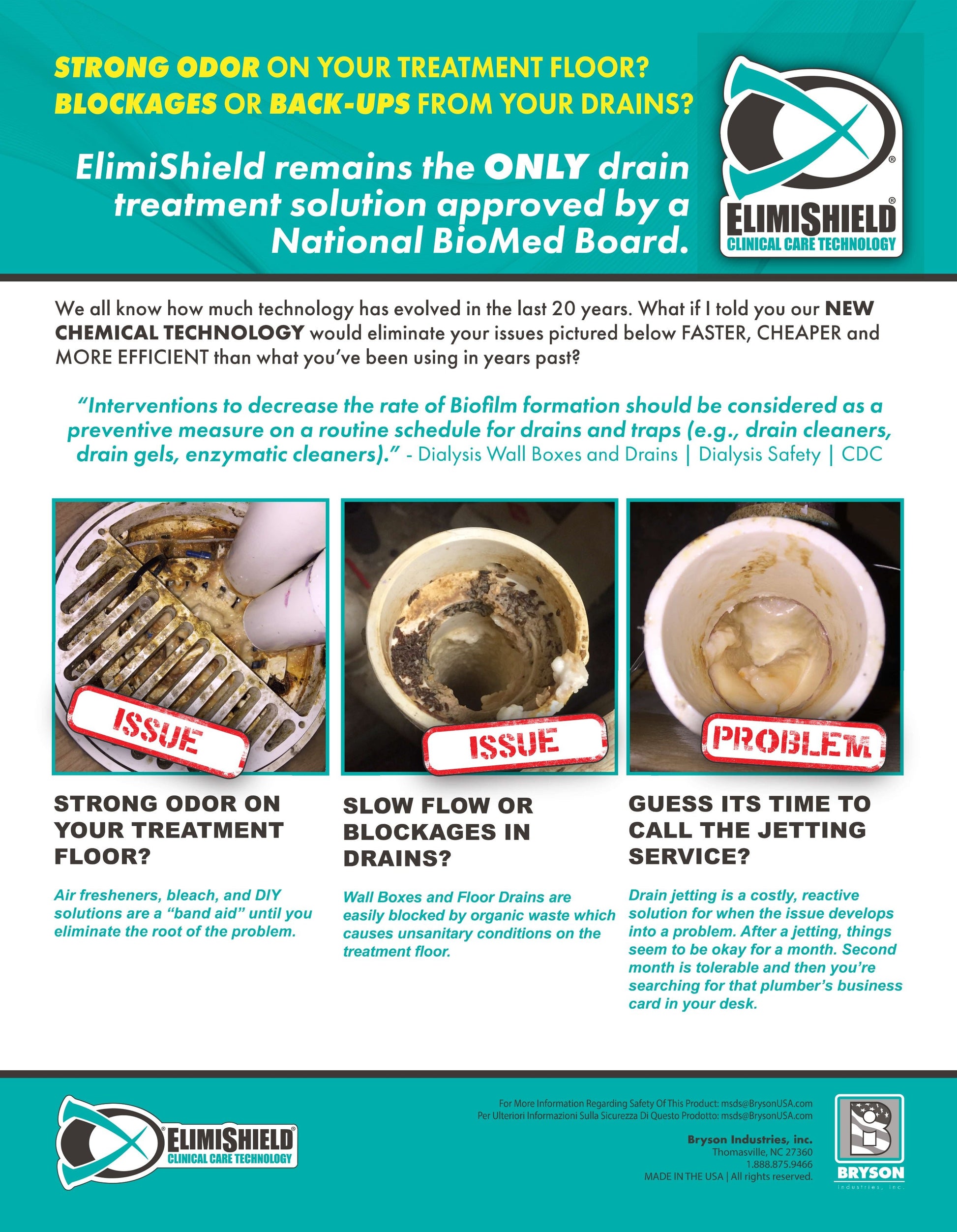ElimiShield Clinical Dialysis Drain Maintenance Case of 4 - BrysonShop.com